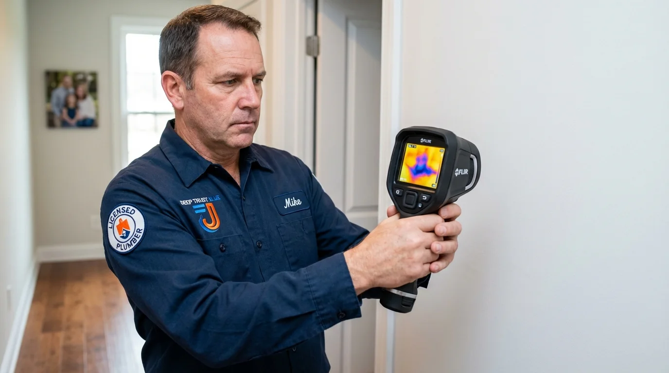 Thermal imaging leak detection by Johns Plumbing LLC in Baird